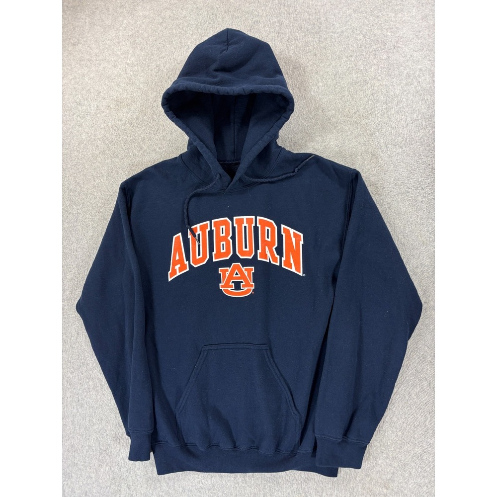 Auburn Tigers Screened Logo Campus Hoodie Sweatshirt (Men's‎ Small) Blue